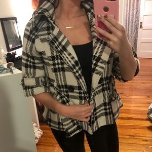 Black and White Peacoat